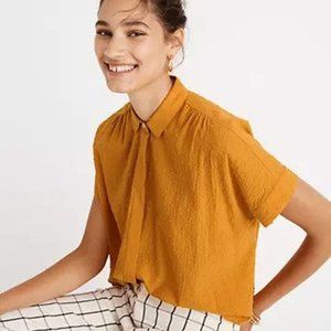 Madewell Hilltop Shirt in Clipdot, Tungsten Glow, Size XS